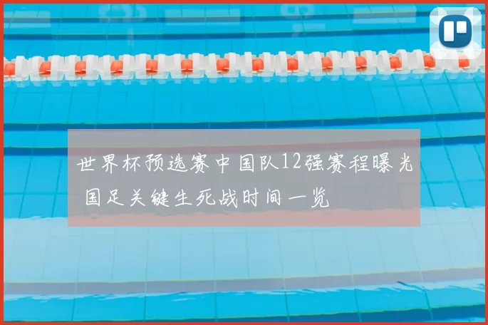 世界杯预选赛中国队12强赛程曝光 国足关键生死战时间一览